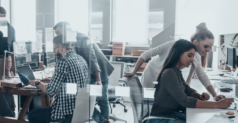 Office,Life.,Group,Of,Young,Business,People,Working,And,Communicating