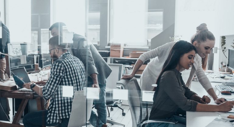 Office,Life.,Group,Of,Young,Business,People,Working,And,Communicating